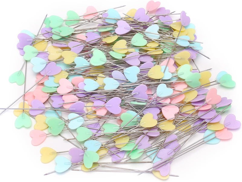 Elisel 200 pcs Multicolor Straight Pins Straight Quilting Pins Craft Positioning Pins Fixed Sewing Marker Needle for Crafting Dressmaker and Other Crafts Making (Love Hearts) - Image 5